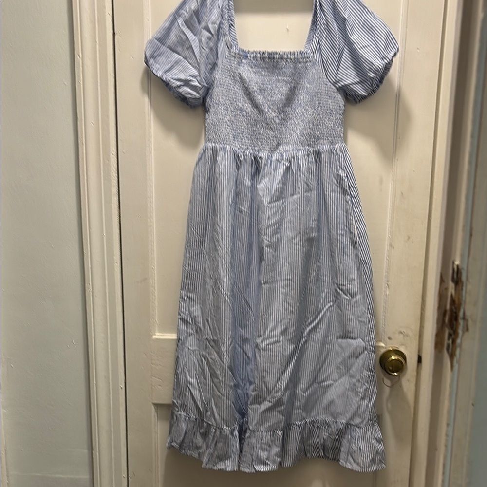 J. Crew Blue Striped Dress